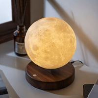 Lampe lunaire à lévitation magnétique, base carrée, forme de globe, contrôle tactile, LED à intensité variable, lumière romantique pour la décoration de la chambre