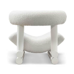 Sillón Reclinable Decorativo de Diseño de Lujo, Sillón <span class=keywords><strong>Individual</strong></span> con Brazos, Sillones Pequeños Tipo <span class=keywords><strong>Puff</strong></span>, Sillas de Madera Relajantes para Cafetería y Restaurante - Product Image 4