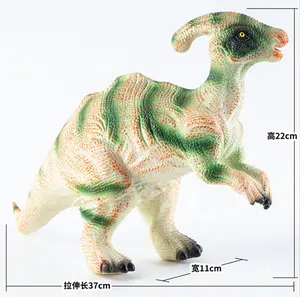 OEM ODM PVC واقعية Parasaur-لعبة ديناصور ناعم سيليكون الشكل Squat parasauerolovus