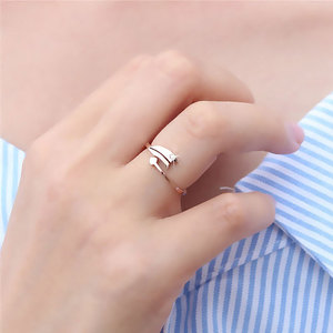 Custom Wholesale Non Tarnish Rose Gold 316L Stainless Steel <b>Adjustable</b> Zodiac <b>Rings</b> for Women - Product Image 3