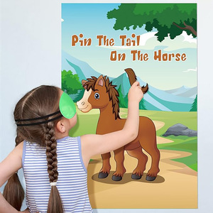 Juego <span class=keywords><strong>de</strong></span> Póster <span class=keywords><strong>para</strong></span> Fiesta <span class=keywords><strong>de</strong></span> <span class=keywords><strong>Cumpleaños</strong></span> Infantil: Juego <span class=keywords><strong>de</strong></span> Atar la Cola al Caballo y Decoración <span class=keywords><strong>para</strong></span> Fiesta <span class=keywords><strong>de</strong></span> <span class=keywords><strong>Cumpleaños</strong></span> Infantil - Product Image 2
