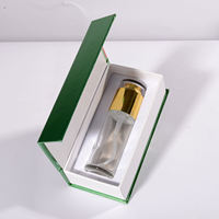 Carpeta Cosmética Rígida Personalizada al por Mayor, Verde Degradado, Impresión en Relieve, Ecológica, Reciclable, Empaque Moderno de Lujo para