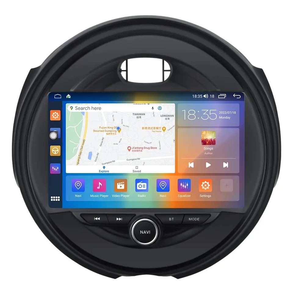 KiriNavi 9'' Android 12 Multimedia Video Player for BMW Mini Cooper 2015-2019 for Tesla Style Screen Car Radio BT Android Camera