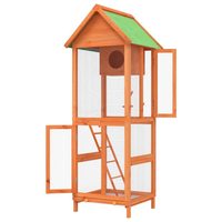 Volière en bois Finch Canary Bird House Cage à oiseaux extérieure en bois massif marron