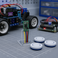Module récepteur sans fil RF 433 MHz à 4 boutons avec code d'apprentissage pour sonnette, alarme et éclairage