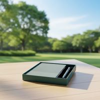 Werbe-Notizbuch mit Logo, Individueller Stift und Geschenkbox, Weiches Ledereinband-Notizbuch-Set für Luxuriöse Geschäftsgeschenke