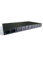 PDU intelligent ATS 120V 15A NEMA5-15R 8 voies avec contrôle à distance, capteurs de température, d'humidité, de porte et d'eau, MQTT, RS485, NTP, personnalisé pour l'industrie