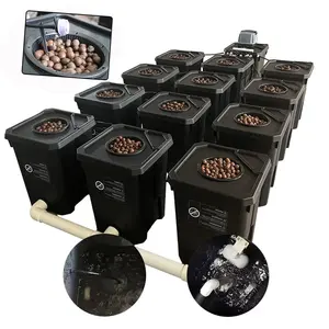 With Drip Irrigation 12 Buckets Recirculating Hydroponic System Air Pump And Cycle Pump Clone Bucket Hydroponic Container RDWC