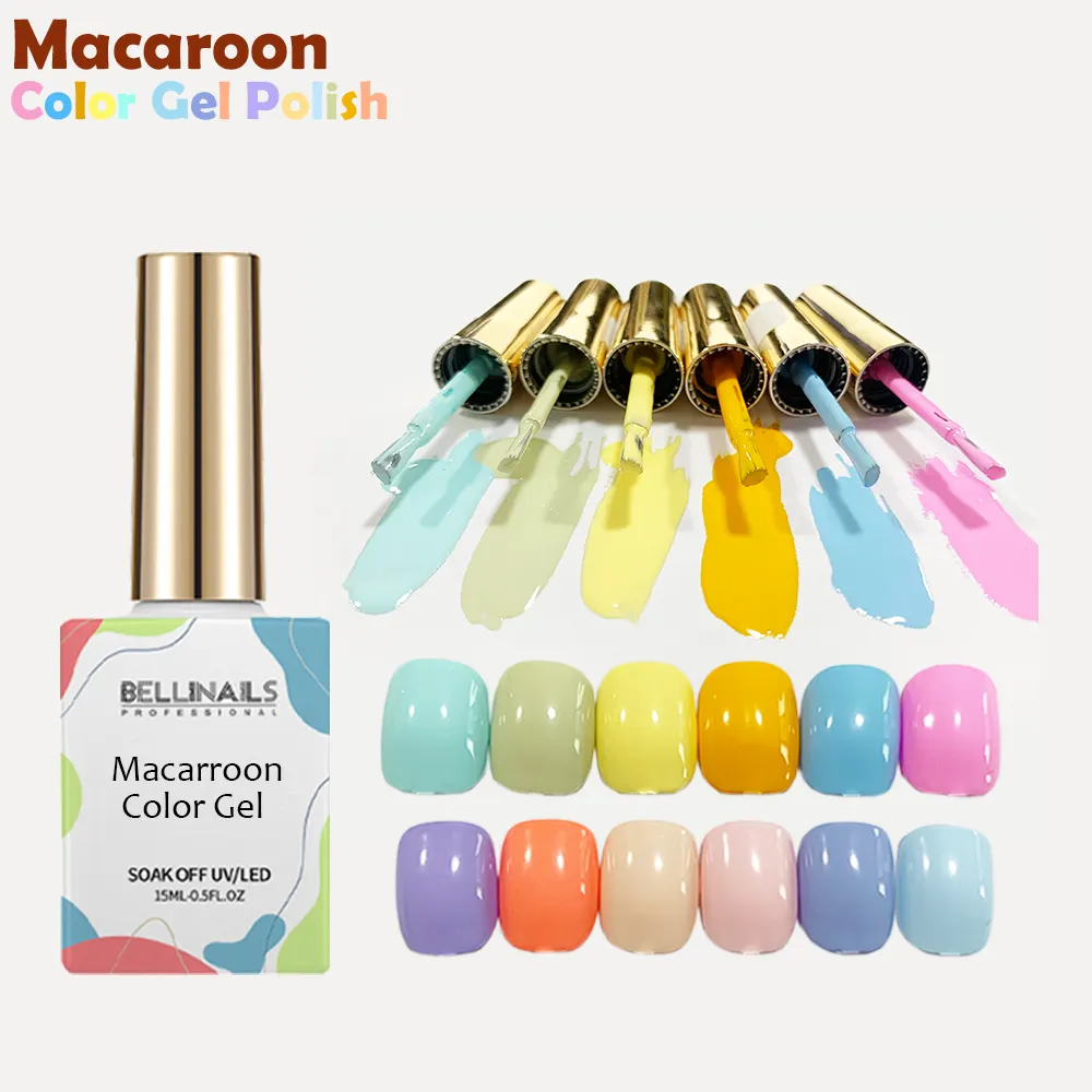 Bellinails Macaroon 12色UVネイルジェルポリッシュキット無毒OEM/ODMジェルポリッシュセット