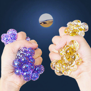 Balle anti-stress en silicone personnalisée, colorée, en maille, jouet souple, pour soulager le stress – Nouveauté très demandée - Product Image 2