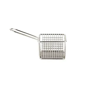 Mini cesta comercial de metal quadrada de alta qualidade, suporte para fritar alimentos fritos, filtro de cozinha doméstica, filtro de fritar