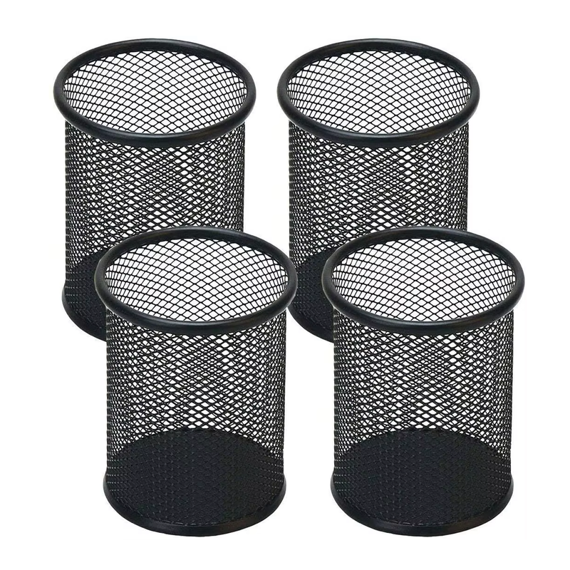 Office Supplier 4 Pack Round Black