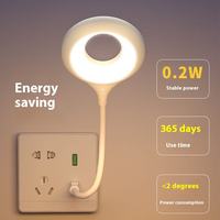 Lampe de chevet LED minimaliste à branchement USB direct, mini lampe portable en ABS pour étudiants et chambre à coucher