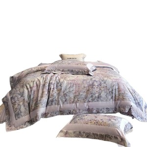 Floral Long Staple Cotton <b>Bedding</b> <b>Set</b> 4 Piece Digital Print Duvet Cover Sheets Breathable Home Use - Product Image 5