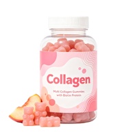 Compléments de beauté essentiels en gommes de collagène éclaircissantes à marque privée OEM, infusés à la biotine, pour la peau et les cheveux