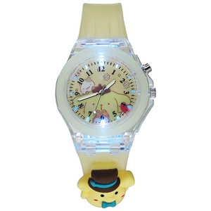 Soft Star <span class=keywords><strong>Delu</strong></span> Niños Luminoso Electrónico Impermeable Muñeca de Dibujos Animados Reloj de Piedra de Cuarzo - Product Image 3