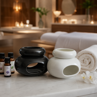 Diffuseur d'huiles essentielles en céramique pour bougies, brûleur d'encens, diffuseur d'huiles aromatiques, vente en gros