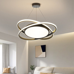 Plafonnier LED doré de luxe nordique, éclairage à économie d'énergie <span class=keywords><strong>75W</strong></span>, tricolore, télécommande intelligente, intensité variable, haute luminosité, 220V - Product Image 3
