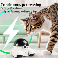 Neues Design: Kabelloser WLAN-Sicherheitsmonitor für Zuhause mit Bewegungserkennung, Smart Pet Mobile Monitor Roboter mit Katzenlaser-Spielzeug