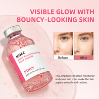 Ampoule faciale éclatante à la vitamine PDRN rose KOEC, sérum anti-âge hydratant, acide hyaluronique, booster d'hydratation raffermissant