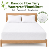 Drap-housse en tissu éponge de bambou rafraîchissant pour l'été, antistatique, lavable, résistant à la transpiration, pour usage domestique