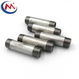 Factory price galvanized steel pipe nipples GI nipple barrel nipple