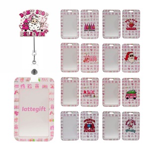 <span class=keywords><strong>Porta</strong></span> Badge RFID in Plastica a Tema Natalizio con Cordino da Lavoro, Stampa UV a Colori, Simpatica Etichetta per Bagagli - Product Image 2