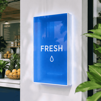 Enseigne lumineuse LED en acrylique, changement de couleur RVB, télécommande, logo personnalisé, enseigne murale rétroéclairée