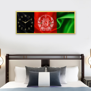 Nhôm khung đồng hồ treo tường với Afghanistan cờ thiết kế, độc đáo trang trí nội thất & timepiece - Product Image 5