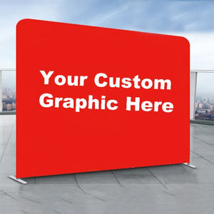 عرض مخصص 10x8x7. 5ft عرض أحادي الجانب ستارة خلفية حدث كشك - Product Image 2