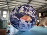 Ballon gonflable géant LED Lumière LED Planètes Lune Terre Mars Saturne Lévitation à l'hélium pour la publicité