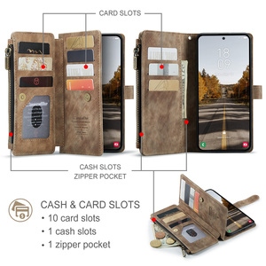 Étui portefeuille à fermeture éclair en cuir CaseMe <span class=keywords><strong>C30</strong></span> pour Samsung Galaxy A57 A56 A55 A54 A37 A36 A35 A34 A33 A17 A16 A15 avec porte-cartes - Product Image 5
