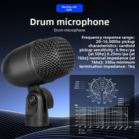 Microphone professionnel pour batterie de jazz et instruments de musique, idéal pour les performances sur scène