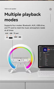 X63 רמקול בגודל מקסימלי g רמקול צורה לרמקול אלחוטי אחד עם פונקציה שעון אור אטמוספירה - Product Image 6