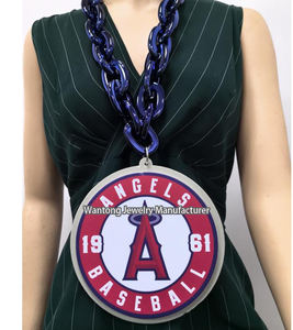 Venta al por mayor EE. UU. MLB Major League Baseball Kansas City Royals Team Logo Fans Collar de cadena <span class=keywords><strong>NFL</strong></span> Hip Hop 3D Collares de espuma EVA - Product Image 3