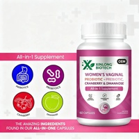Capsules Probiotiques Prébiotiques pour Femmes Canneberge D-Mannose Chardon-Marie Racine de Pissenlit Marque Privée OEM