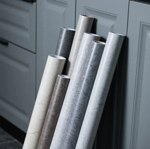 Inventario al por mayor 1220MM <span class=keywords><strong>de</strong></span> <span class=keywords><strong>ancho</strong></span> autoadhesivo Color <span class=keywords><strong>de</strong></span> cemento decorativo Pvc película decoración del hogar papel tapiz - Product Image 5