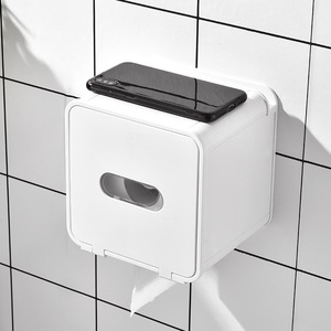 Porte-<span class=keywords><strong>rouleau</strong></span> de <span class=keywords><strong>papier</strong></span> <span class=keywords><strong>toilette</strong></span> carré YOTO, boîtes à mouchoirs, porte-<span class=keywords><strong>rouleau</strong></span> de <span class=keywords><strong>papier</strong></span>, étagère, pas de perçage requis, salon, usage domestique - Product Image 2