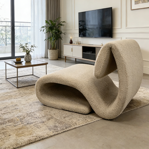 <span class=keywords><strong>Fauteuil</strong></span> d'appoint en tissu bouclé nordique moderne, canapé individuel créatif, mobilier de salon, <span class=keywords><strong>fauteuil</strong></span> inclinable de luxe - Product Image 2