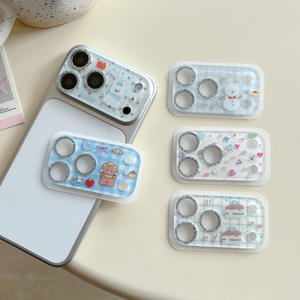 Protezione per Obiettivo Fotocamera in Vetro Temperato con Design Cartoon Invernale e Glitter per Apple <span class=keywords><strong>iPhone</strong></span> 17 Pro Max, Protezione Tutto-in-Uno - Product Image 1