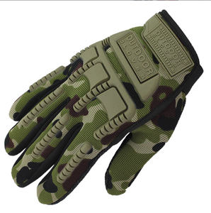 Guantes de trabajo DFG1101 deportivos verde, negro, caqui, camuflaje MC CP, para técnicos, para exteriores, con material de silicona antideslizante. - Product Image 5