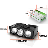 Luces LED Súper Brillantes para Parrilla de Coche, 4 Lentes A12, 200W, 20000LM, 6000K, Ventiladores Silenciosos, 9-30V, Canbus, IP68, para Coche y SUV