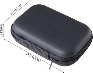 Waterproof Small Headphone Earbud Carrying Storage Pouch <b>Black</b> Eva <b>Mini</b> Earphone Charging Case With Zipper Custom Logo - Product Image 4