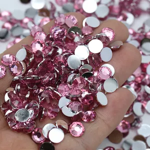 XULIN Großhandel Flatback Strass 4mm Lt. Rose Farbe Harz Diamanten Steine für DIY Cup Art Dekoration