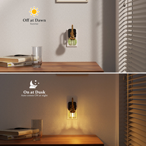 Luz Nocturna LED LOHAS con Enchufe de Pared, 0-100LM, Regulable, Diseño de Tulipán <span class=keywords><strong>Verde</strong></span>, Sensor de Anochecer al Amanecer, 1W, Lámparas Vintage para Dormitorio, Baño, Pasillo - Product Image 2