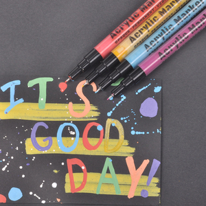 <span class=keywords><strong>Set</strong></span> <span class=keywords><strong>di</strong></span> 48 <span class=keywords><strong>pennarelli</strong></span> <span class=keywords><strong>di</strong></span> arte acrilica punta Fine 12 colori assortiti per pennarello <span class=keywords><strong>di</strong></span> espressione creativa per progetti d'arte - Product Image 5