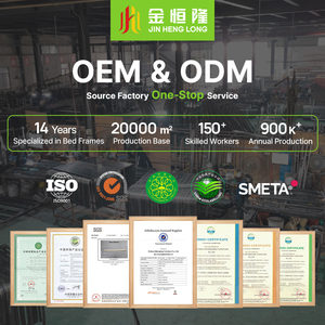 Kích thước tùy chỉnh khung giường kim loại nặng với những thanh gỗ, dịch vụ OEM/ODM, thích hợp cho gia đình và sử dụng thương mại - Product Image 6