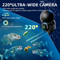 Pantalla IPS de 4,3 "Cámara de peces subacuáticos de 5MP-Buscador portátil IP68 de 30M para pesca en hielo de agua salada