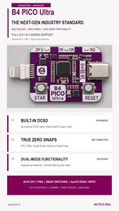 เครื่องมือซ่อมโทรศัพท์ B4 PICO Ultra, Zero-Cable Dual-Mode Auto DFU ปุ่มสลับโหมดอัตโนมัติแบบไม่ใช้สายสำหรับการแฟลช K173 - Product Image 3