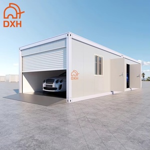 DXH Usine de Chine 20 pieds Structure en acier Panneau sandwich Panneau isolé Préfabriqué Container <span class=keywords><strong>Garage</strong></span> <span class=keywords><strong>Carport</strong></span> <span class=keywords><strong>avec</strong></span> <span class=keywords><strong>toit</strong></span> <span class=keywords><strong>plat</strong></span> - Product Image 3